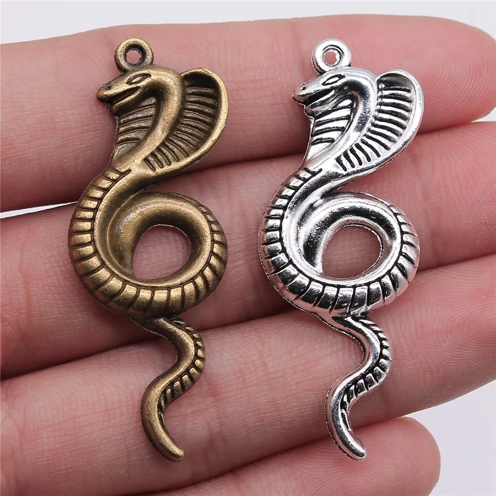 WZNB 10Pcs Charms Cobra 49X19mm Ancient Silver Color Pendant for Jewelry Making Earring Necklace DIY Fashion Accessories
WZNB 10Pcs Charms Cobra 49X19mm Ancient Silver Color Pendant for Jewelry Making Earring Necklace DIY Fashion Accessories