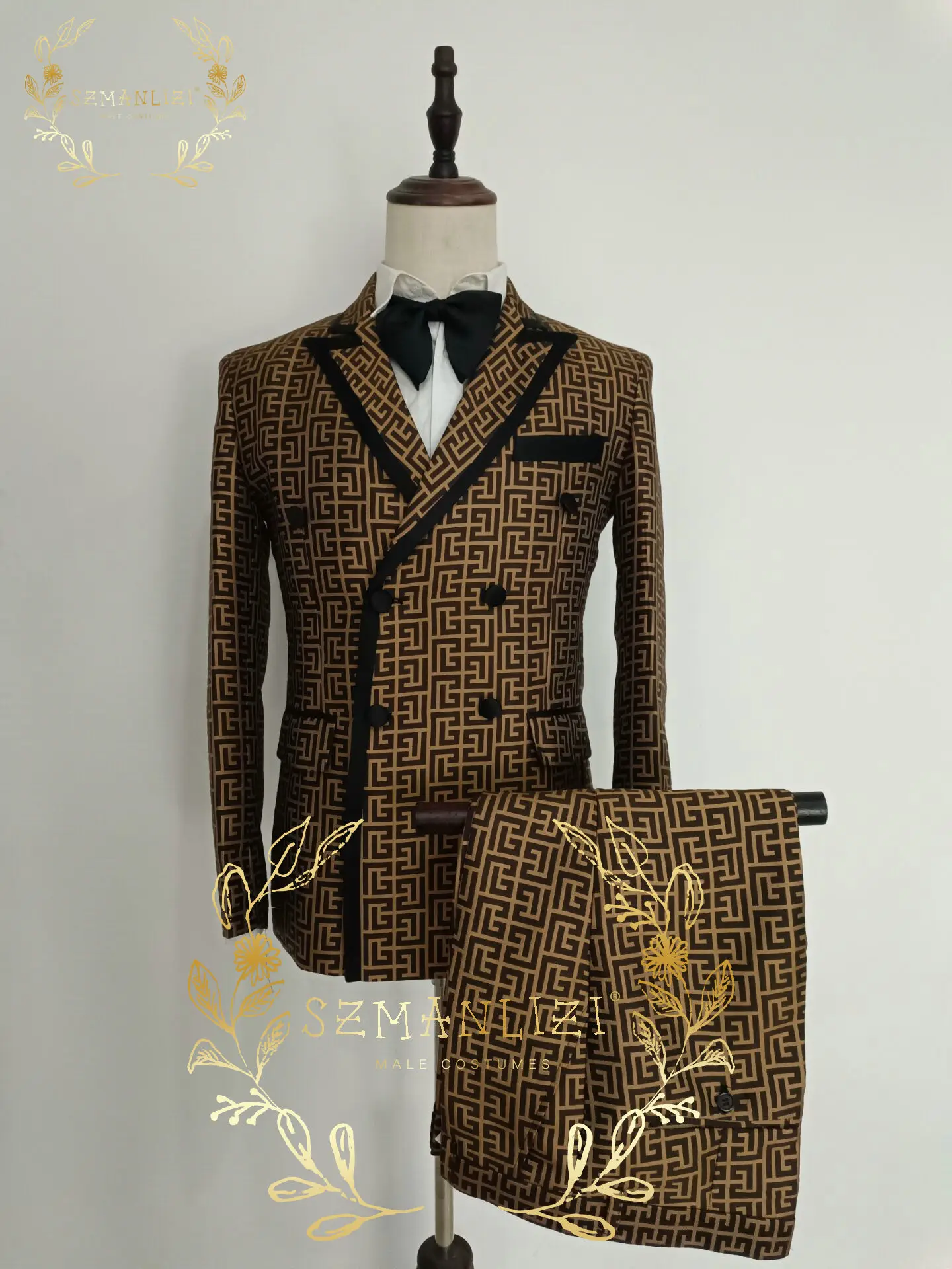2022 Luxury Fashion Brown Plaid Groom Tuxedos Double Breasted Men Suits For Wedding Male Party Dress Costume Homme Jacket+Pants
2022 Luxury Fashion Brown Plaid Groom Tuxedos Double Breasted Men Suits For Wedding Male Party Dress Costume Homme Jacket+Pants
