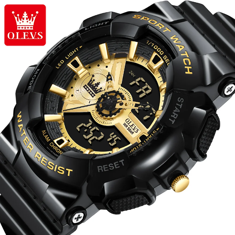 OLEVS 1102 High Quality Multifunctional Digital Men Wristwatches Waterproof Silicone Strap Fashion Watch for Men Luminous Alarm
OLEVS 1102 High Quality Multifunctional Digital Men Wristwatches Waterproof Silicone Strap Fashion Watch for Men Luminous Alarm