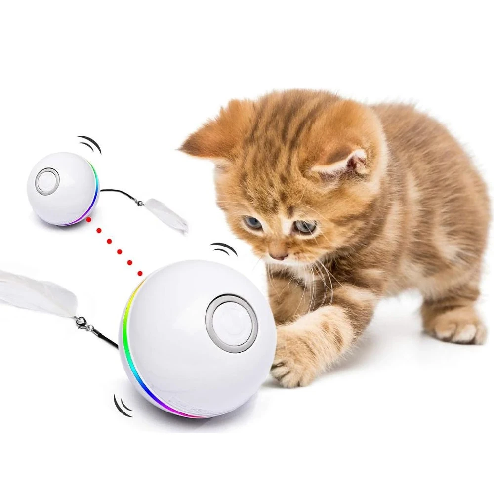 Glowing Cat Ball Toy Automatic Electronic Toy for Cat Self Rotating ball With Feather Bells Catnip Colorful LED USB Rechargeable
Glowing Cat Ball Toy Automatic Electronic Toy for Cat Self Rotating ball With Feather Bells Catnip Colorful LED USB Rechargeable