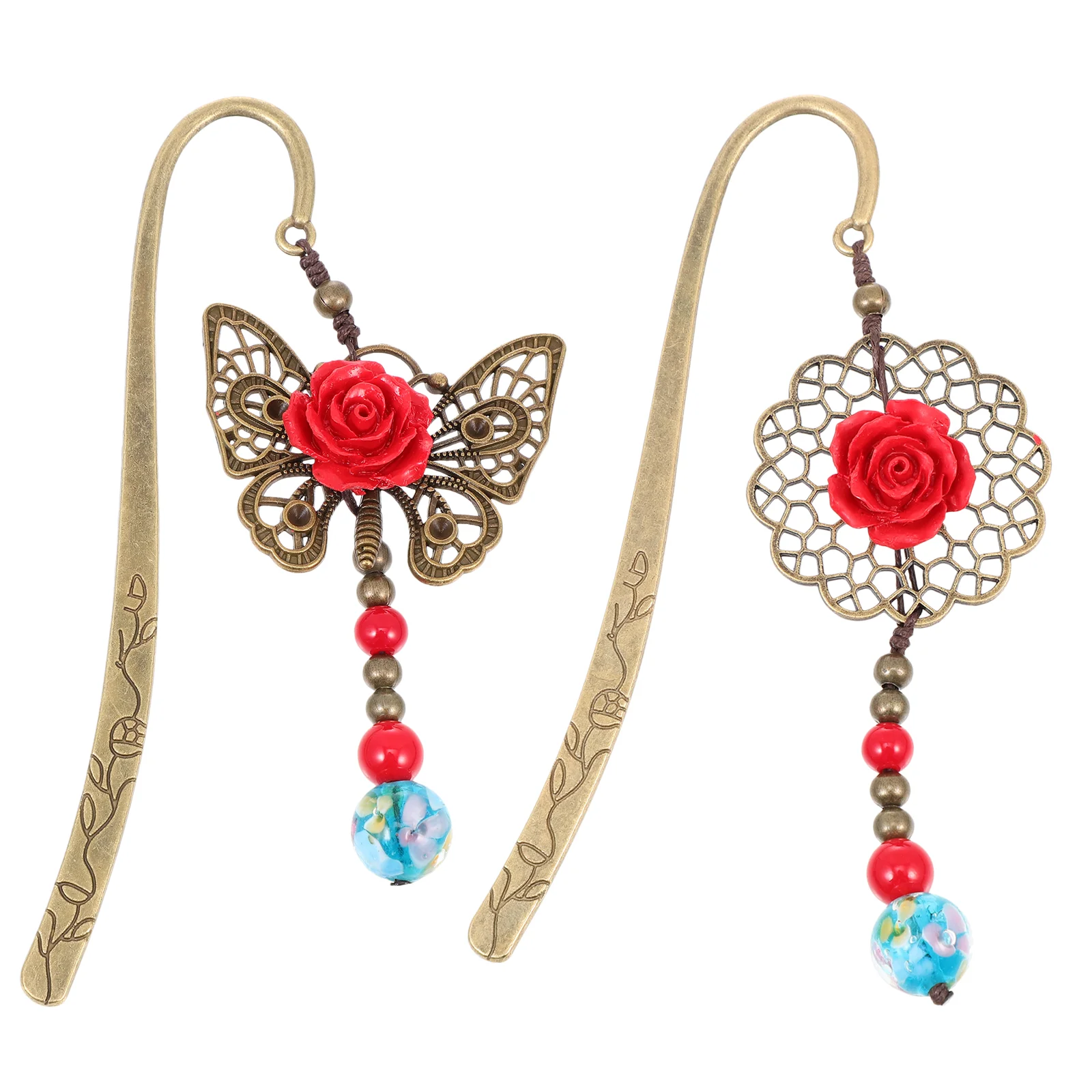 2Pcs Chinese Style Tassel Bookmarks Floral Butterflies Bookmarks Teachers' Day Gifts
2Pcs Chinese Style Tassel Bookmarks Floral Butterflies Bookmarks Teachers' Day Gifts
