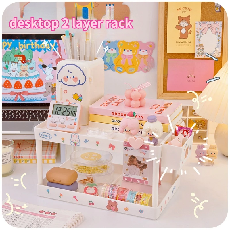 Japanese Double-layer Desktop Storage Rack Office Cosmetics Desk Shelf Rack Storage Box Table Increased Organizer Rack Stand
Japanese Double-layer Desktop Storage Rack Office Cosmetics Desk Shelf Rack Storage Box Table Increased Organizer Rack Stand