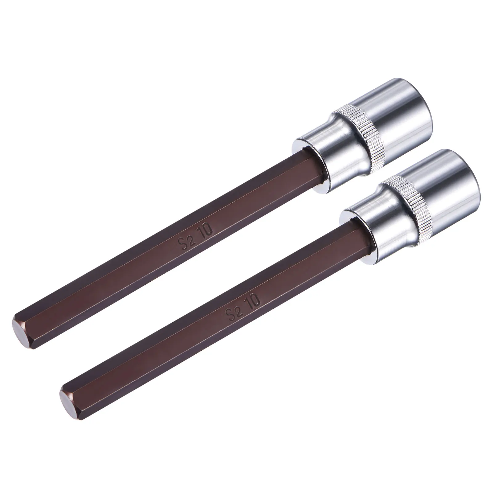 Uxcell 1/2" Square Drive x H10 Hex Bit Socket, S2 Steel Bits, CR-V Sockets 140mm Length (for Hand Use Only) 2 Pcs
Uxcell 1/2" Square Drive x H10 Hex Bit Socket, S2 Steel Bits, CR-V Sockets 140mm Length (for Hand Use Only) 2 Pcs