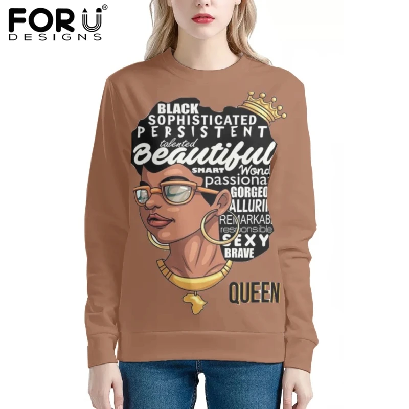 FORUDESIGNS New Style Stylish Hoodies Women Oversized Pullover Tribal African Queen Print Casual Sweatshirts Hoody for Ladies
FORUDESIGNS New Style Stylish Hoodies Women Oversized Pullover Tribal African Queen Print Casual Sweatshirts Hoody for Ladies