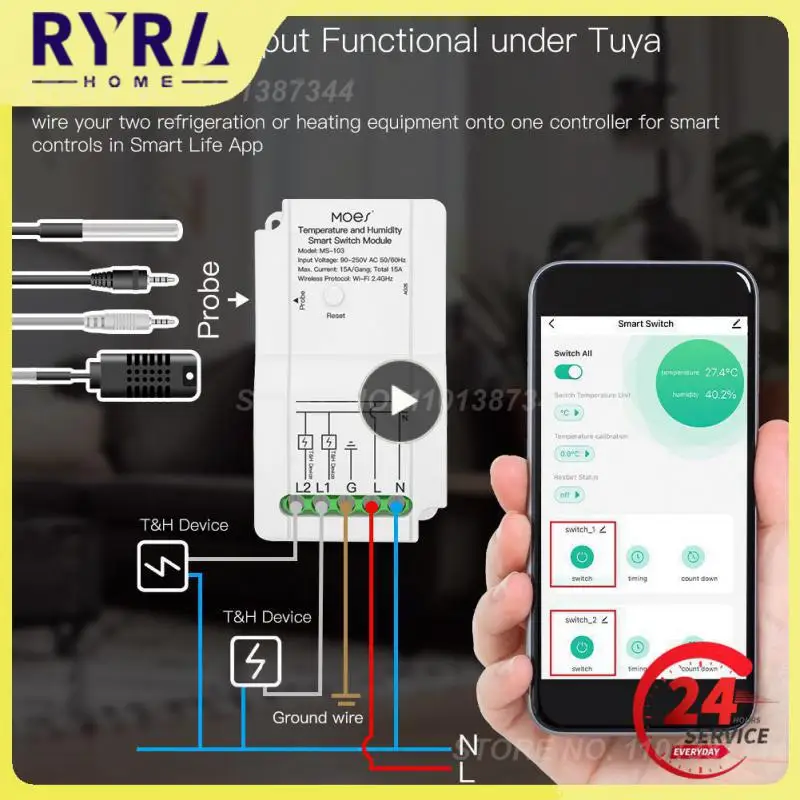 1/2/3PCS Multifunctional Switch Module Wide Compatibility Smart Temperature Humidity Compatible With App Tuya Wifi
1/2/3PCS Multifunctional Switch Module Wide Compatibility Smart Temperature Humidity Compatible With App Tuya Wifi