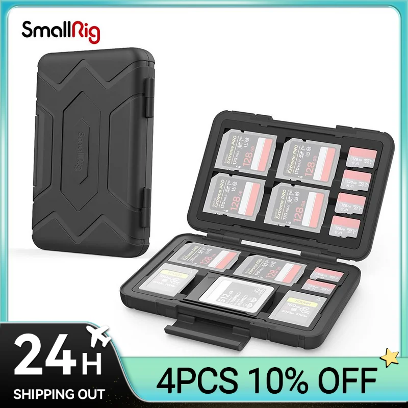 SMALLRIG SD Card Holder Memory Card Holder Case 15 Slots, Water-Resistant for SD Card, Micro SD Card, XQD Card - 3192
SMALLRIG SD Card Holder Memory Card Holder Case 15 Slots, Water-Resistant for SD Card, Micro SD Card, XQD Card - 3192