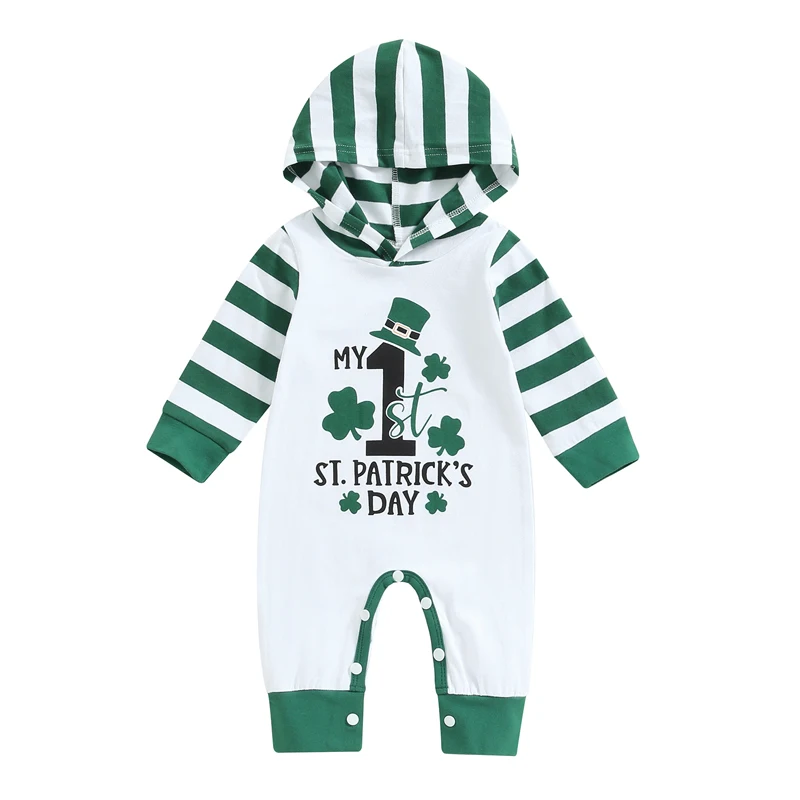 Для новорожденных, комбинезон с длинным рукавом и надписью Shamrock, весенняя одежда
Для новорожденных, комбинезон с длинным рукавом и надписью Shamrock, весенняя одежда