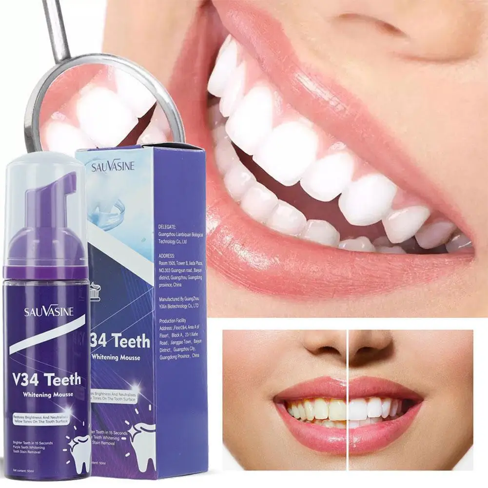 V34 Colour Corrector Teeth Whitening Mousse Deep Cleaning Neutralizes Repair Plaque Dental Stains Bright Cigarette Yellow T E7U7
V34 Colour Corrector Teeth Whitening Mousse Deep Cleaning Neutralizes Repair Plaque Dental Stains Bright Cigarette Yellow T E7U7