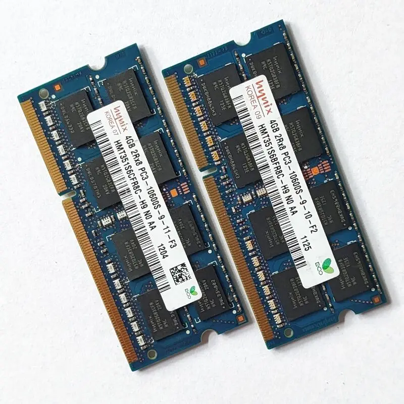 

Hynix RAMS DDR3 4GB 1333MHz Laptop memory DDR3 4GB 2RX8 PC3-10600S-9-10-F2/F3 Notebook memoria 1.5v 204PIN