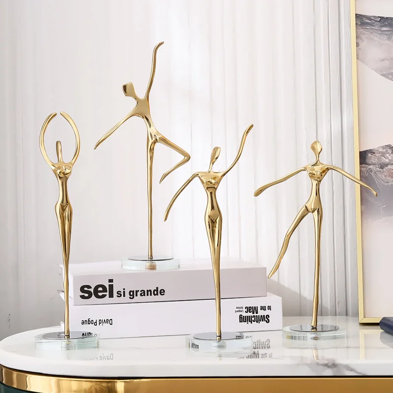 luxury Light golden ballet dancer ornaments metal brass character statue Nordic living room wine cabinet porch home art decor
luxury Light golden ballet dancer ornaments metal brass character statue Nordic living room wine cabinet porch home art decor