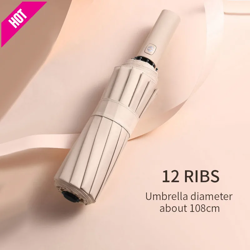 Big 12 Ribs Strong Umbrella Enlarge 108cm Diameter Automatic UV Parasol Wind And Rain Resistance Bumbershoot
Big 12 Ribs Strong Umbrella Enlarge 108cm Diameter Automatic UV Parasol Wind And Rain Resistance Bumbershoot