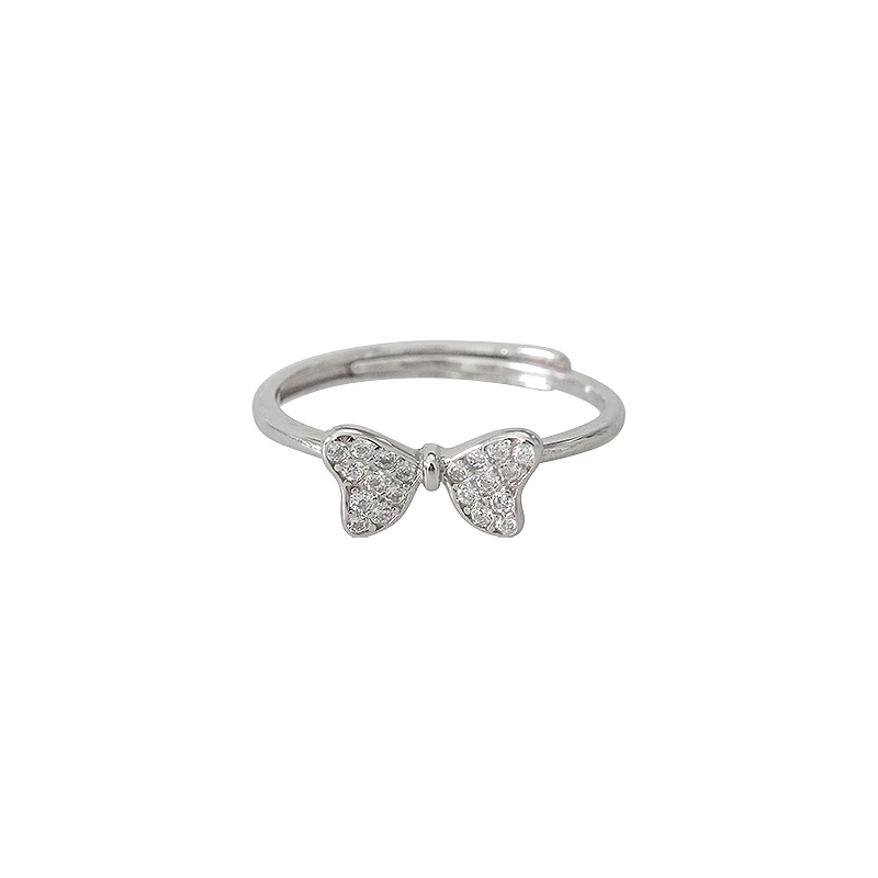 925 sterling silver Bow Ring for women with light luxury and niche design sense index finger ring opening adjustable INS tide
925 sterling silver Bow Ring for women with light luxury and niche design sense index finger ring opening adjustable INS tide