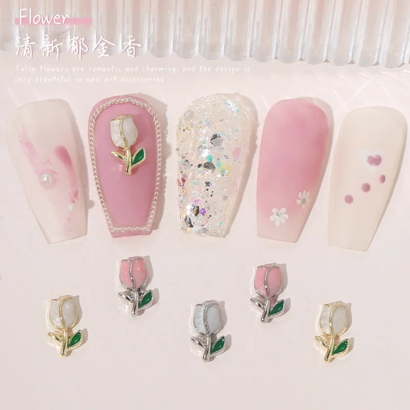 10Pcs/Lot Net Red Nail Enhancement Tulip Jewelry Metal Texture Light Luxury Wind Alloy Oil dripping Rose Nail Diamond Flower
10Pcs/Lot Net Red Nail Enhancement Tulip Jewelry Metal Texture Light Luxury Wind Alloy Oil dripping Rose Nail Diamond Flower