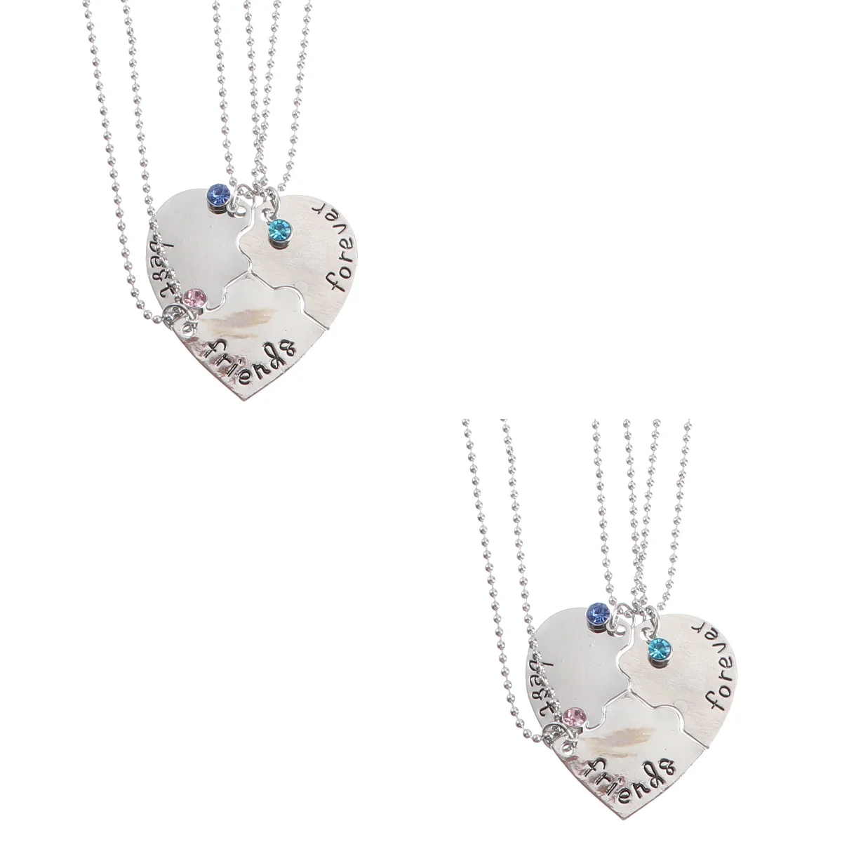6 pcs Creative Special Jigsaw Puzzle Loving Heart Necklace "best friends forever” Decorated with Colorful Diamond Necklace
6 pcs Creative Special Jigsaw Puzzle Loving Heart Necklace "best friends forever” Decorated with Colorful Diamond Necklace
