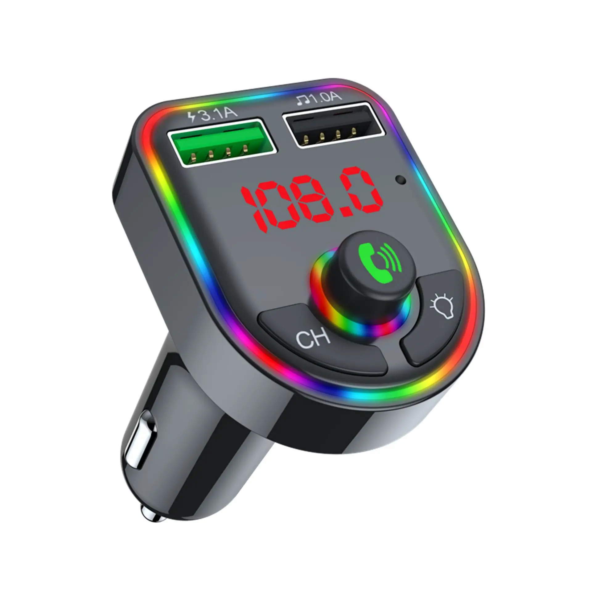 Bluetooth-compatible 5.0 FM Transmitter Wireless Handsfree Receiver Auto MP3 PlayerCar Charger Music Player Support TF/U Disk
Bluetooth-compatible 5.0 FM Transmitter Wireless Handsfree Receiver Auto MP3 PlayerCar Charger Music Player Support TF/U Disk