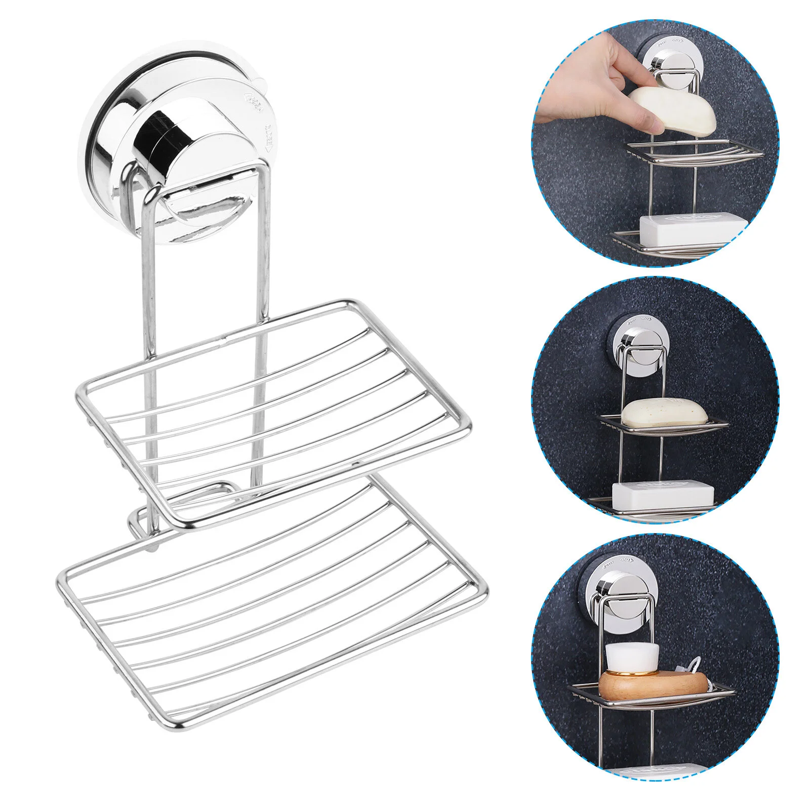 Soap Box Stainless Steel Holder Dish Suction Cup Bracket Sponge Wall Mounted Pvc Basket Bath
Soap Box Stainless Steel Holder Dish Suction Cup Bracket Sponge Wall Mounted Pvc Basket Bath