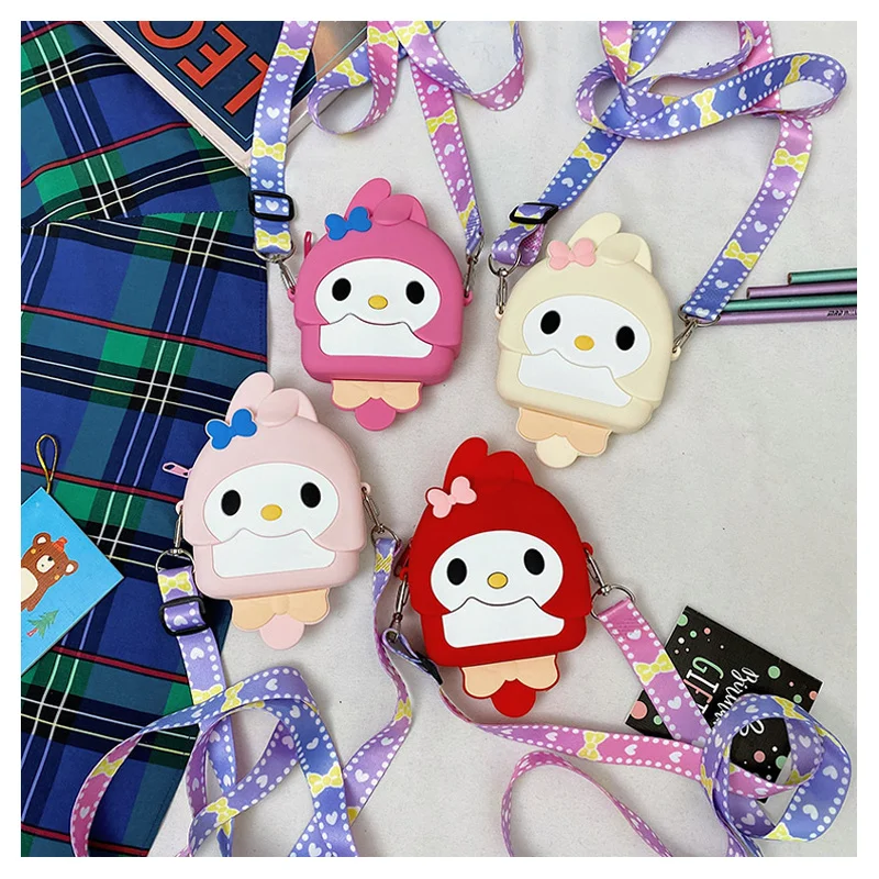 Sanrios Anime My Melody Kids Silicone Ice Cream Styling Mini Bag Kawaii Cartoon Inclined Shoulder Bag Cute Storage Bag Girl Gift
Sanrios Anime My Melody Kids Silicone Ice Cream Styling Mini Bag Kawaii Cartoon Inclined Shoulder Bag Cute Storage Bag Girl Gift