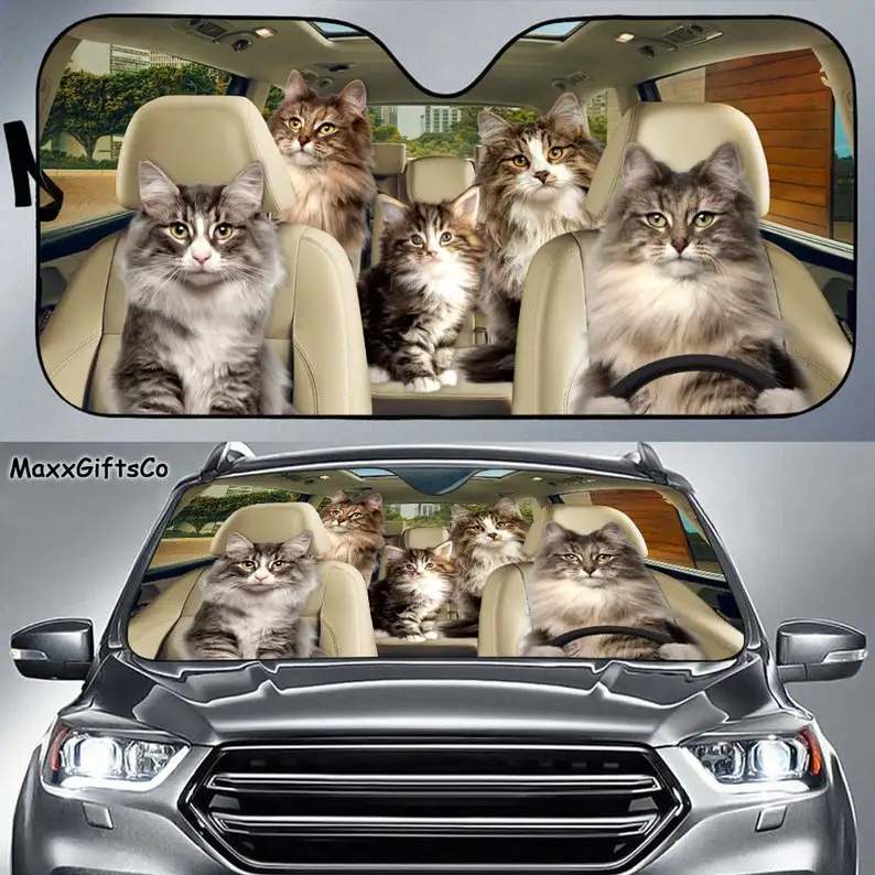 Norwegian Forest Cat Car Sun Shade, Norwegian Forest Cat Windshield, Family Sunshade, Cat Car Accessories, Car Decoration, Gift
Norwegian Forest Cat Car Sun Shade, Norwegian Forest Cat Windshield, Family Sunshade, Cat Car Accessories, Car Decoration, Gift