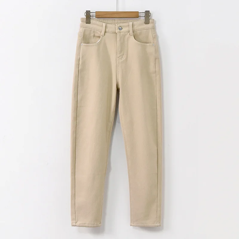 Winter Women Fleece Trousers Solid Color Thicken Warm Female High Waist Leisure Pants Coffee Milk Tea Color Pantalones Mujer
Winter Women Fleece Trousers Solid Color Thicken Warm Female High Waist Leisure Pants Coffee Milk Tea Color Pantalones Mujer