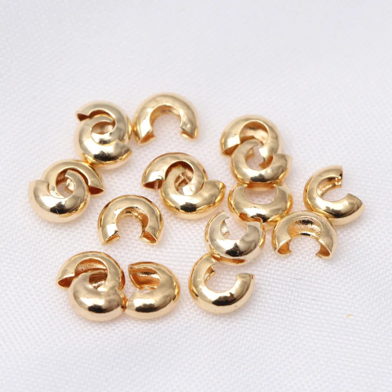 20pcs/lot 14K Gold Plated Brass Metal Crimp Beads Covers Crimp End Beads Positioning Clips Beads For DIY Jewelry Making Supplies
20pcs/lot 14K Gold Plated Brass Metal Crimp Beads Covers Crimp End Beads Positioning Clips Beads For DIY Jewelry Making Supplies