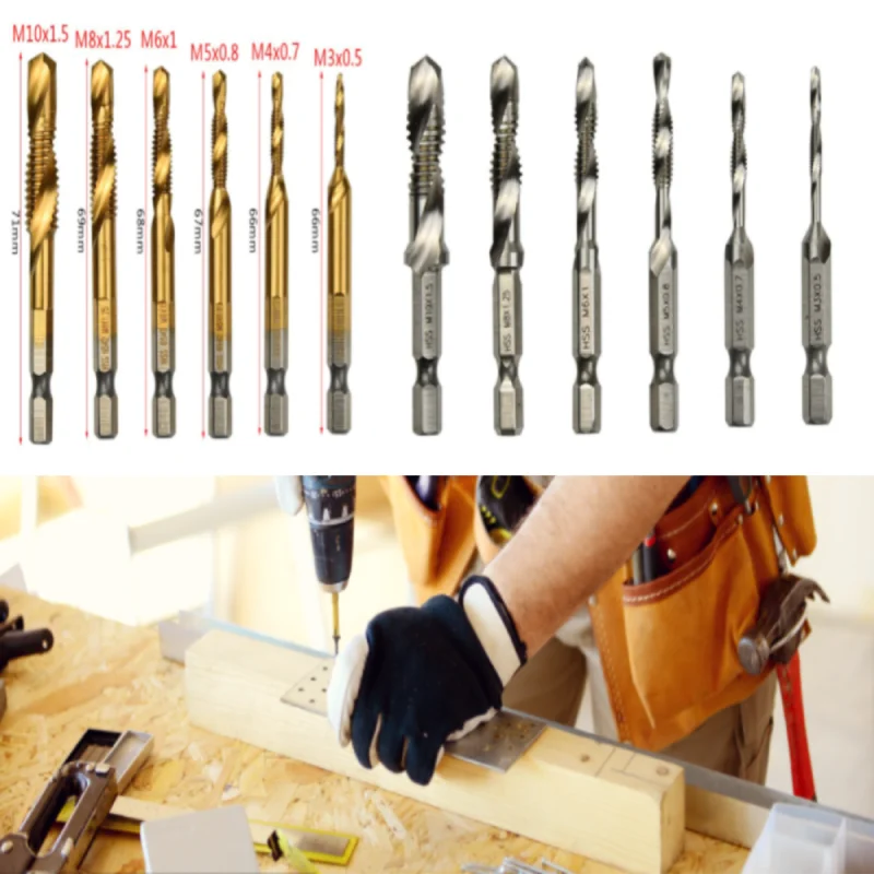 HSS Drill Bit Set- Hex Shank Drilling Tool (M3 M4 M5 M6 M8 M10) for Metalworking, Drilling, 12 Sizes
HSS Drill Bit Set- Hex Shank Drilling Tool (M3 M4 M5 M6 M8 M10) for Metalworking, Drilling, 12 Sizes