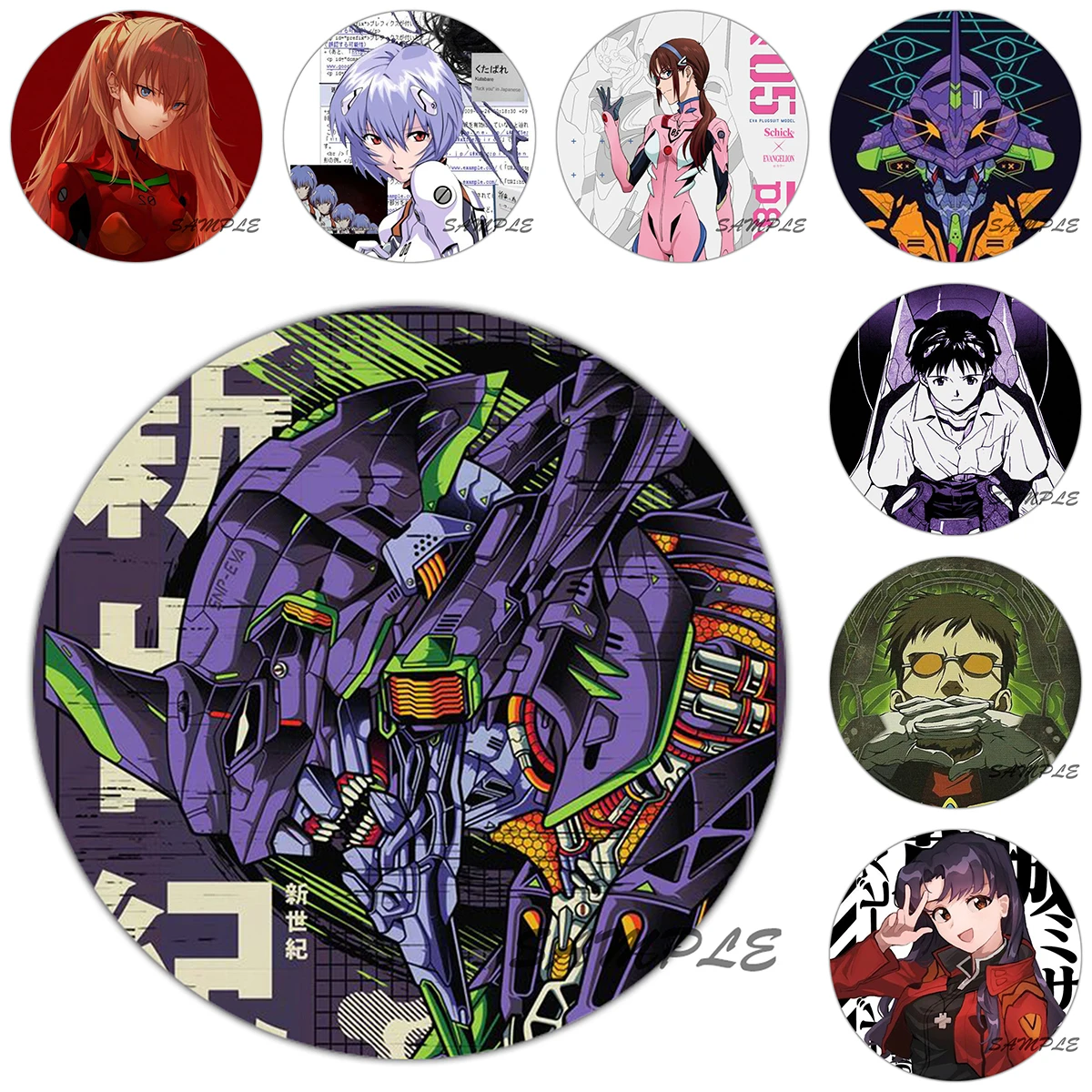 EVA Badges Ikari Shinji Ayanami Rei Figures Series Brooches Asuka Langley Soryu Katsuragi Misato Pins Anime Fans Collections
EVA Badges Ikari Shinji Ayanami Rei Figures Series Brooches Asuka Langley Soryu Katsuragi Misato Pins Anime Fans Collections