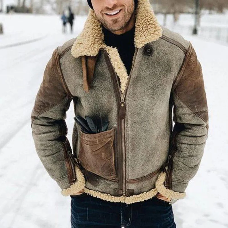 Winter Fashion Warm Fleece Fur Men's Coat Thickened Jacket Men Outerwear Casual Zipper Bomber Mens Jackets and Coats
Winter Fashion Warm Fleece Fur Men's Coat Thickened Jacket Men Outerwear Casual Zipper Bomber Mens Jackets and Coats