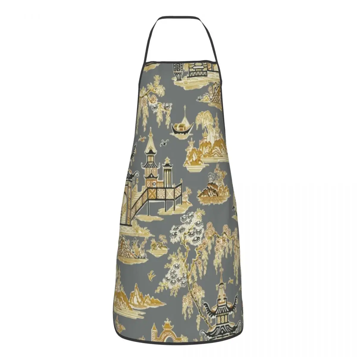 Vintage Pagoda Garden Teahouse Apron Women Men Unisex Bib Gray and Gold Chinoiserie Cooking Kitchen Tablier Cuisine Chef Baking
Vintage Pagoda Garden Teahouse Apron Women Men Unisex Bib Gray and Gold Chinoiserie Cooking Kitchen Tablier Cuisine Chef Baking