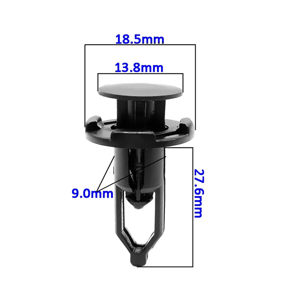 Push-type Clamp Plastic Fastener Clips Fixed Black Decor Fender rivets Accessory Bumper Rear Cover 100pcs 9mm Car
Push-type Clamp Plastic Fastener Clips Fixed Black Decor Fender rivets Accessory Bumper Rear Cover 100pcs 9mm Car