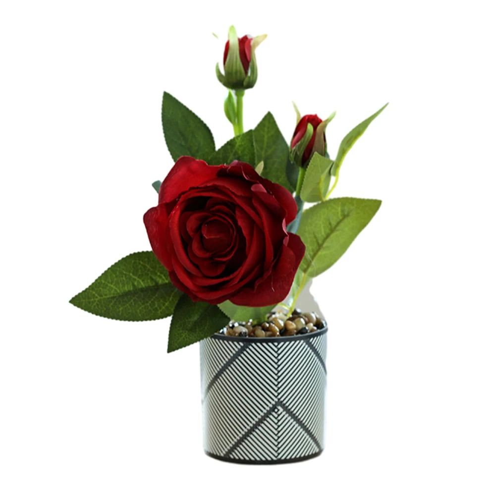 Small Rose Fake Flower Bonsai Fake Plants Potted Simulation Pot For Wedding Room Table Garden Decor Purple Three-headed Rose
Small Rose Fake Flower Bonsai Fake Plants Potted Simulation Pot For Wedding Room Table Garden Decor Purple Three-headed Rose