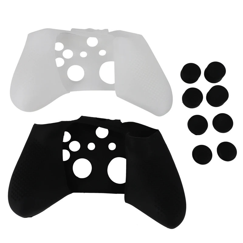 Silicone Rubber Cover Skin Case Anti-Slip For One/S/X Controller X 2(Black & White) + Fps Pro Extra Height Thumb Grips X 8
Silicone Rubber Cover Skin Case Anti-Slip For One/S/X Controller X 2(Black & White) + Fps Pro Extra Height Thumb Grips X 8