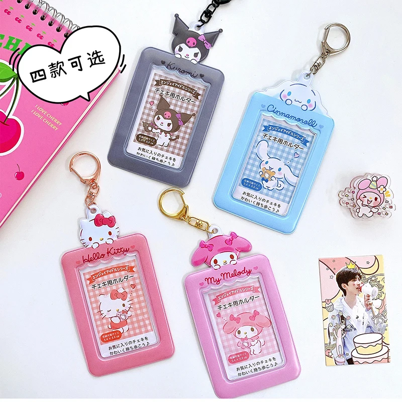 Милый чехол для карт Sanrio Hello Kittys Mymelody Cinnamoroll Kuromi, аксессуары, милый брелок с подвеской, ретро фотокарточка, подарок для девочек
Милый чехол для карт Sanrio Hello Kittys Mymelody Cinnamoroll Kuromi, аксессуары, милый брелок с подвеской, ретро фотокарточка, подарок для девочек