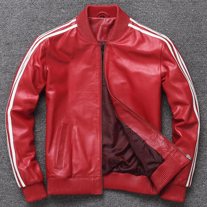 Real Leather Jackets Mens and Women Sheep Skin Baseball Leather Uniform Coats Couples Clothing Genuine Leather Jackets XXXL Plus
Real Leather Jackets Mens and Women Sheep Skin Baseball Leather Uniform Coats Couples Clothing Genuine Leather Jackets XXXL Plus