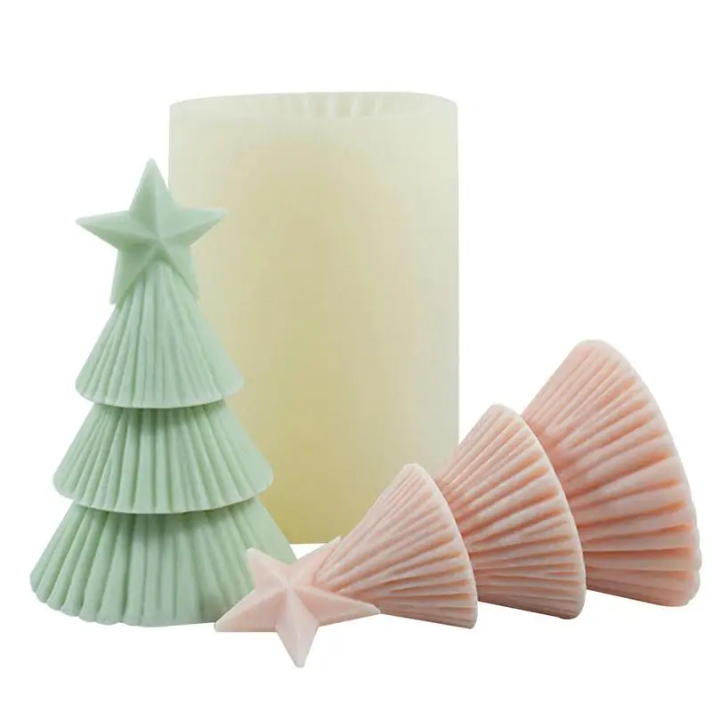 Christmas Tree Candle Mold Silicone Mold For Candle Making 3D Christmas Star Pine Tree Handmade Mould For Aromatherapy Resin
Christmas Tree Candle Mold Silicone Mold For Candle Making 3D Christmas Star Pine Tree Handmade Mould For Aromatherapy Resin