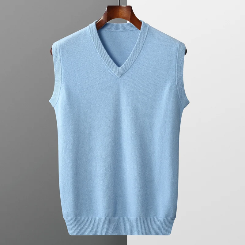 Vest V-neck Fashion Pure New Men's Sweater Men's Wool Sweater Autumn Vest Sleeveless Spring, Vest And Winter Knitted
Vest V-neck Fashion Pure New Men's Sweater Men's Wool Sweater Autumn Vest Sleeveless Spring, Vest And Winter Knitted