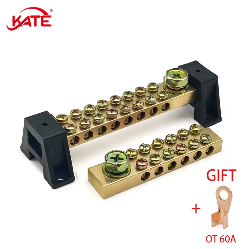 Terminal Block 9*18mm 9X18mm 8/10/12/16/20P One In and Multiple Out High Current Double Row Neutral Ground Bar Brass Connector
Terminal Block 9*18mm 9X18mm 8/10/12/16/20P One In and Multiple Out High Current Double Row Neutral Ground Bar Brass Connector