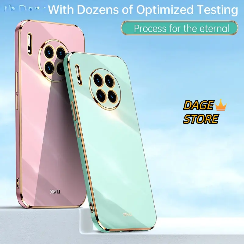 

Phone Case for Huawei Mate 20 30 40 Pro Casing 6D Plating Soft Silicone Shockproof Back Cover