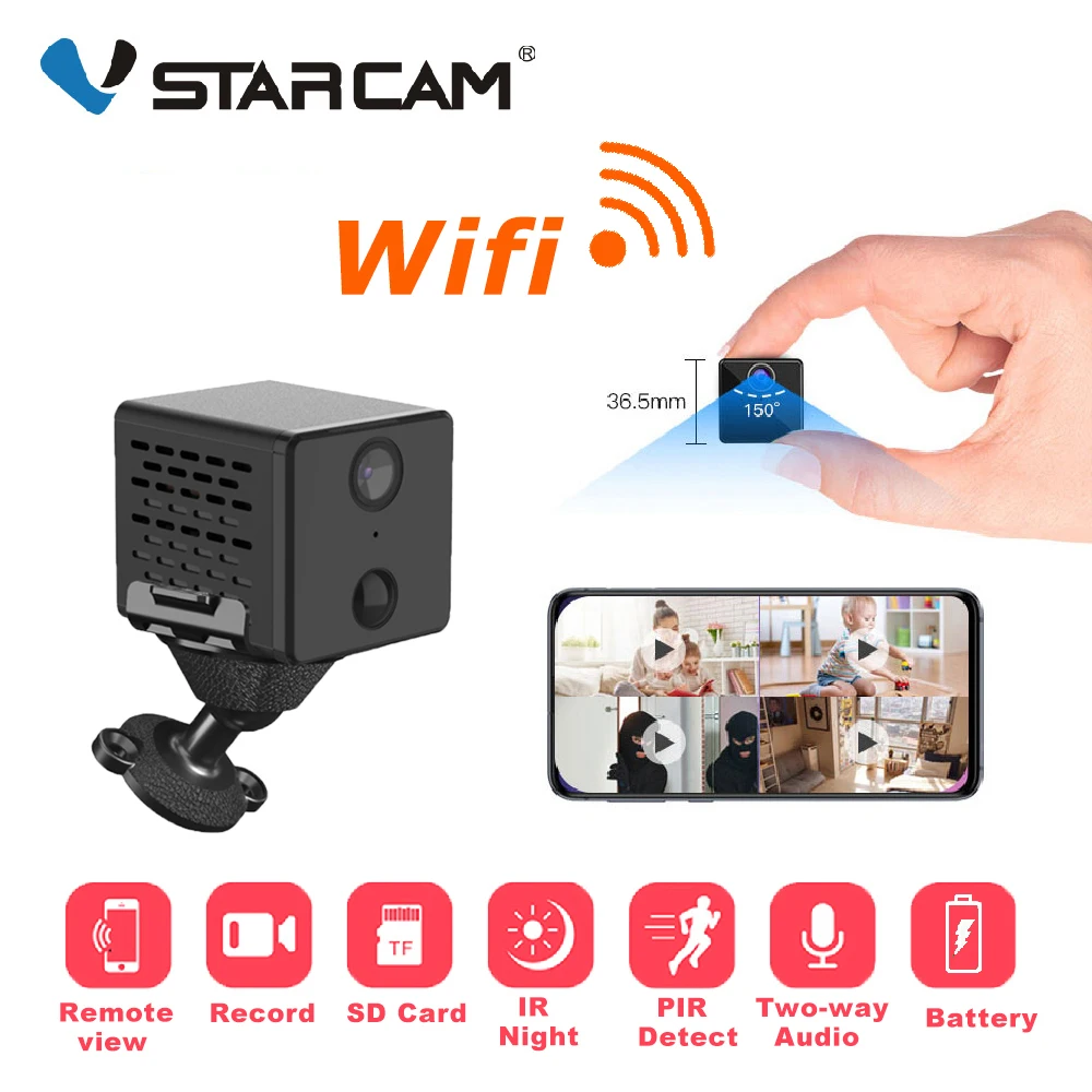 Мини-камера видеонаблюдения, 1080P HD, Wi-Fi, 1500 мА · ч
Мини-камера видеонаблюдения, 1080P HD, Wi-Fi, 1500 мА · ч