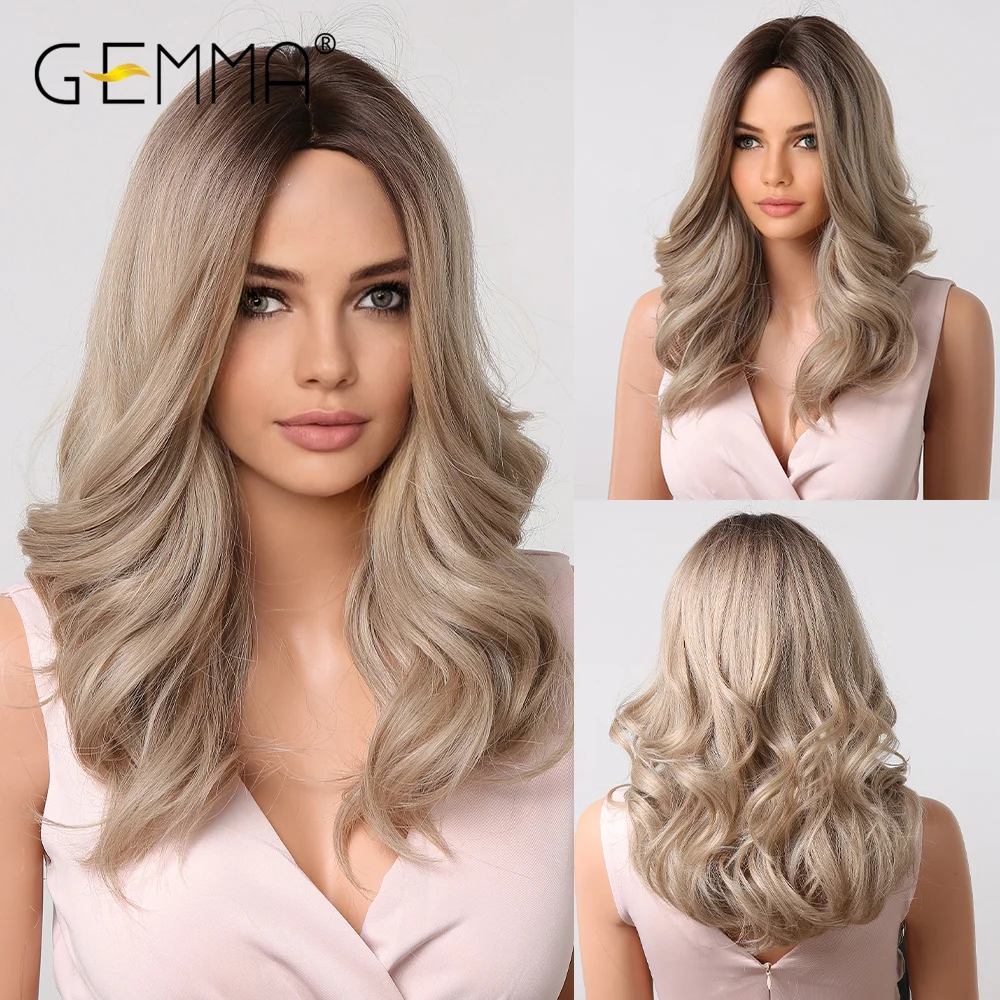GEMMA Long Wavy Blonde Synthetic Wig with Dark Roots Layered Wigs for Women African Natural Daily Heat Resistant Cosplay Hair
GEMMA Long Wavy Blonde Synthetic Wig with Dark Roots Layered Wigs for Women African Natural Daily Heat Resistant Cosplay Hair
