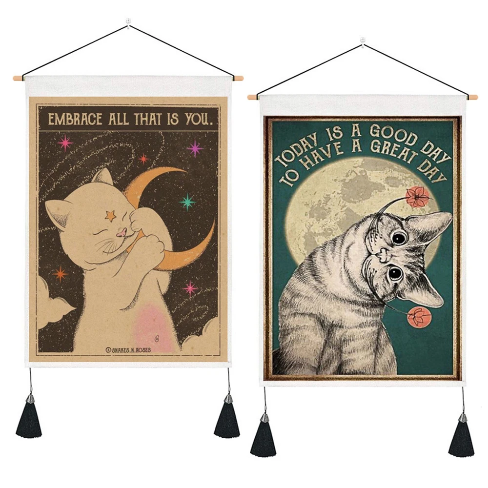 Cute Cat Tapestry Wall Hanging Hippie Aesthetics Room Decor Tapestry On the Wall for Home Decoration Tapestries 35X50cm GT271
Cute Cat Tapestry Wall Hanging Hippie Aesthetics Room Decor Tapestry On the Wall for Home Decoration Tapestries 35X50cm GT271