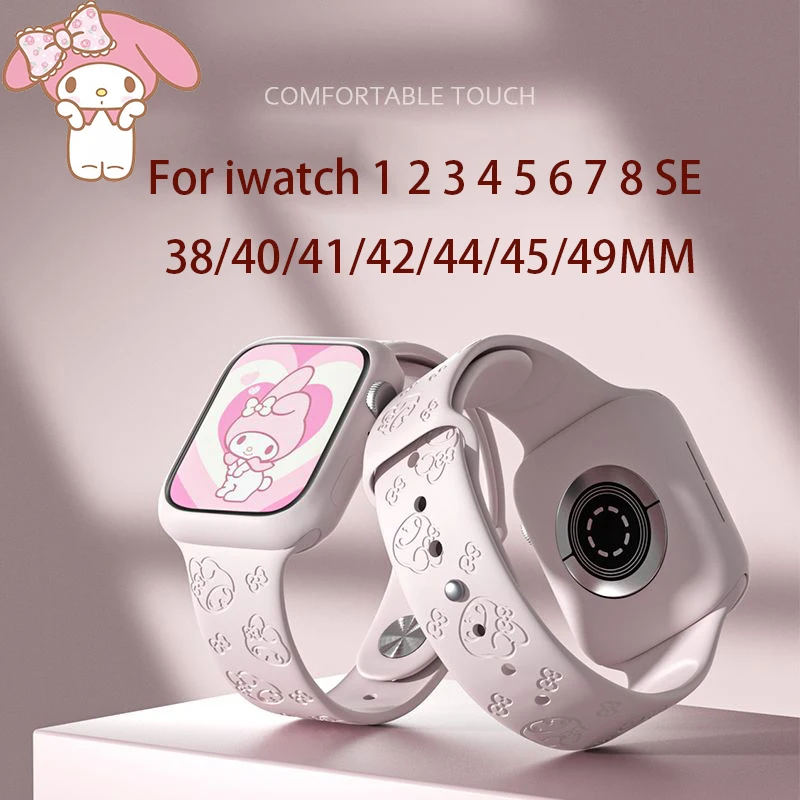 Cute My Melody Sanrio Apple Watch Bands Kawaii Electronics Accessories Iwatch 4 6 8 SE 49mm 45mm 40mm Couple Band Birthday Gift
Cute My Melody Sanrio Apple Watch Bands Kawaii Electronics Accessories Iwatch 4 6 8 SE 49mm 45mm 40mm Couple Band Birthday Gift