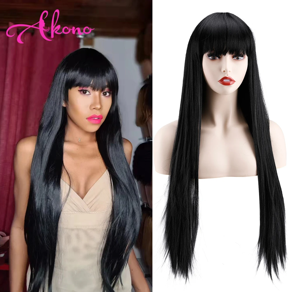 Akono Synthetic Wig for Women Long Straight Curly Wave Women's Wig with Bang for Cosplay Daily Used Lolita Hair
Akono Synthetic Wig for Women Long Straight Curly Wave Women's Wig with Bang for Cosplay Daily Used Lolita Hair