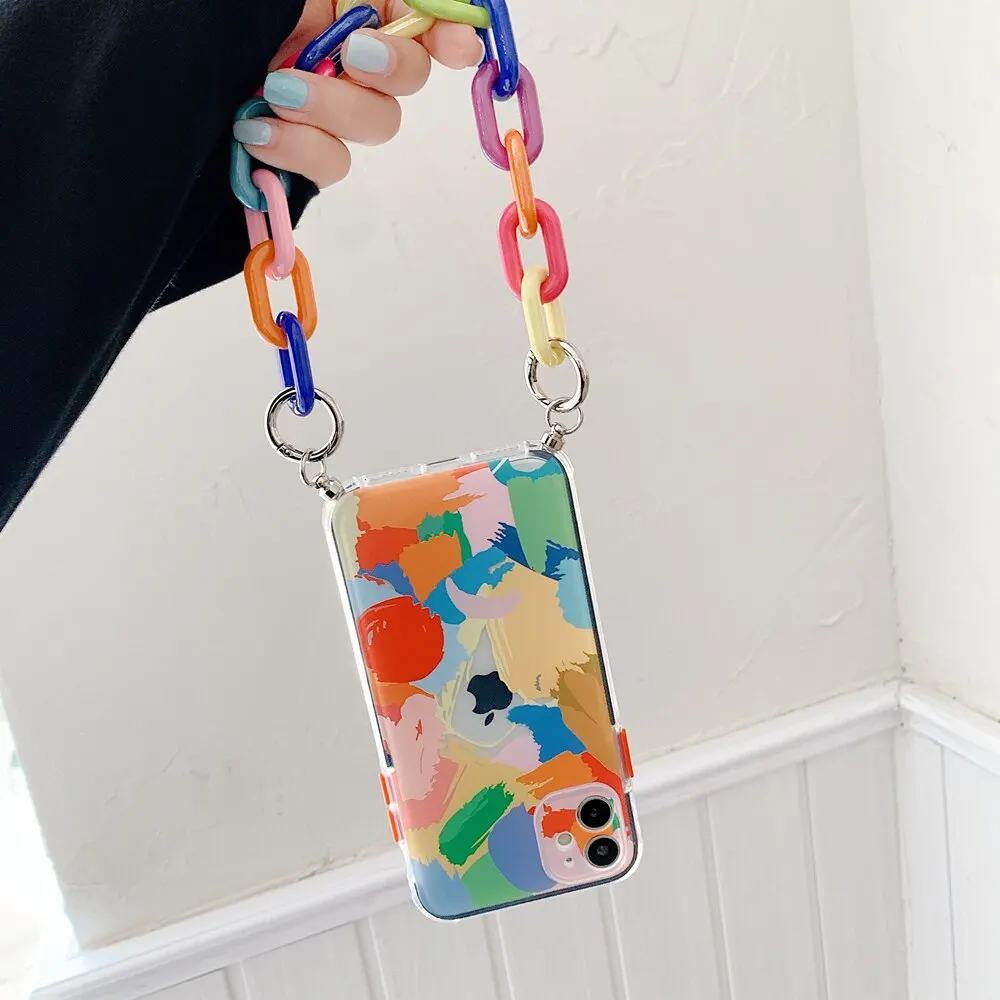 FOR Graffiti Bracelet Phone Cases mini Colorful Chain Soft Back Cover for iphone 11 12 pro max X XS XR 7 8 Plus SE 2020 12
FOR Graffiti Bracelet Phone Cases mini Colorful Chain Soft Back Cover for iphone 11 12 pro max X XS XR 7 8 Plus SE 2020 12