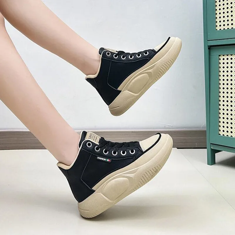 Female Platform Boots Lace Up High Top Shoes Autumn Fashion Comfortable Short Boots Leisure Round Toe Sneakers Zapatos De Mujer
Female Platform Boots Lace Up High Top Shoes Autumn Fashion Comfortable Short Boots Leisure Round Toe Sneakers Zapatos De Mujer