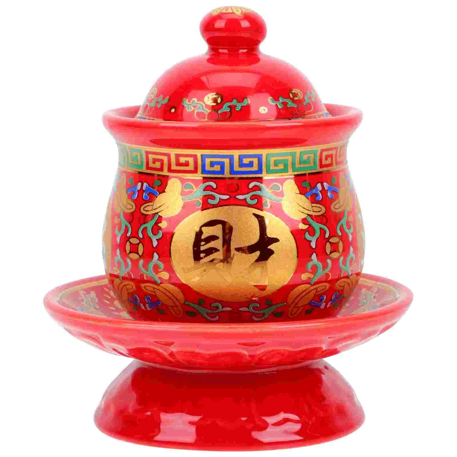 Decorative Bowl Ceramics Cup Temple Supply Water Creative Sacrifice 
Decorative Bowl Ceramics Cup Temple Supply Water Creative Sacrifice