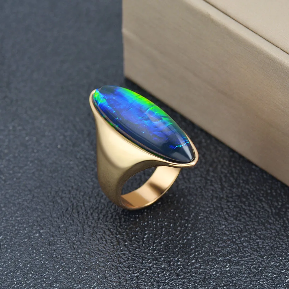 New Arrivals Green Stone Big Ring For Girls Gold Color Engagement Party Blue Stone Oval Rings Fashion Jewelry Best Gift Party
New Arrivals Green Stone Big Ring For Girls Gold Color Engagement Party Blue Stone Oval Rings Fashion Jewelry Best Gift Party