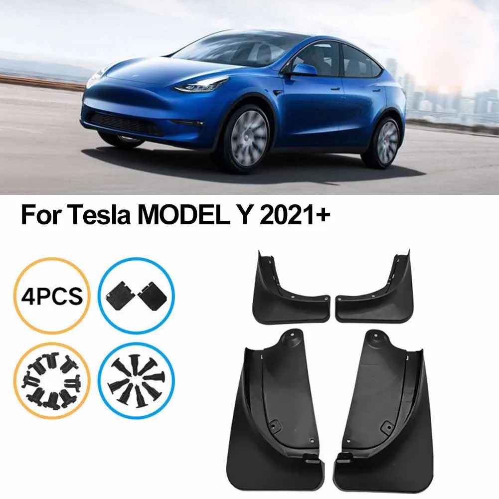 4PCS Mud Front Rear Flaps Splash Guards Fender For Tesla Model Y 2021+ Black ABS Mudguards Exterior Parts Car Accessories
4PCS Mud Front Rear Flaps Splash Guards Fender For Tesla Model Y 2021+ Black ABS Mudguards Exterior Parts Car Accessories