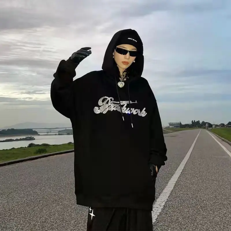 Autumn and Winter New Letter Printing Simple Loose Fashion Trend Long-sleeved All-match Casual Hooded Plus Velvet Thick Sweater
Autumn and Winter New Letter Printing Simple Loose Fashion Trend Long-sleeved All-match Casual Hooded Plus Velvet Thick Sweater
