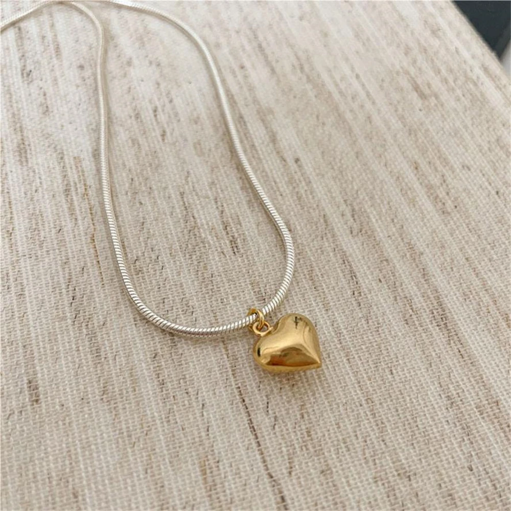 Lispector 925 Sterling Silver Gold Color Love Heart Pendant Necklaces for Women Snake Bone Chain Collar Choker Party Jewelry
Lispector 925 Sterling Silver Gold Color Love Heart Pendant Necklaces for Women Snake Bone Chain Collar Choker Party Jewelry
