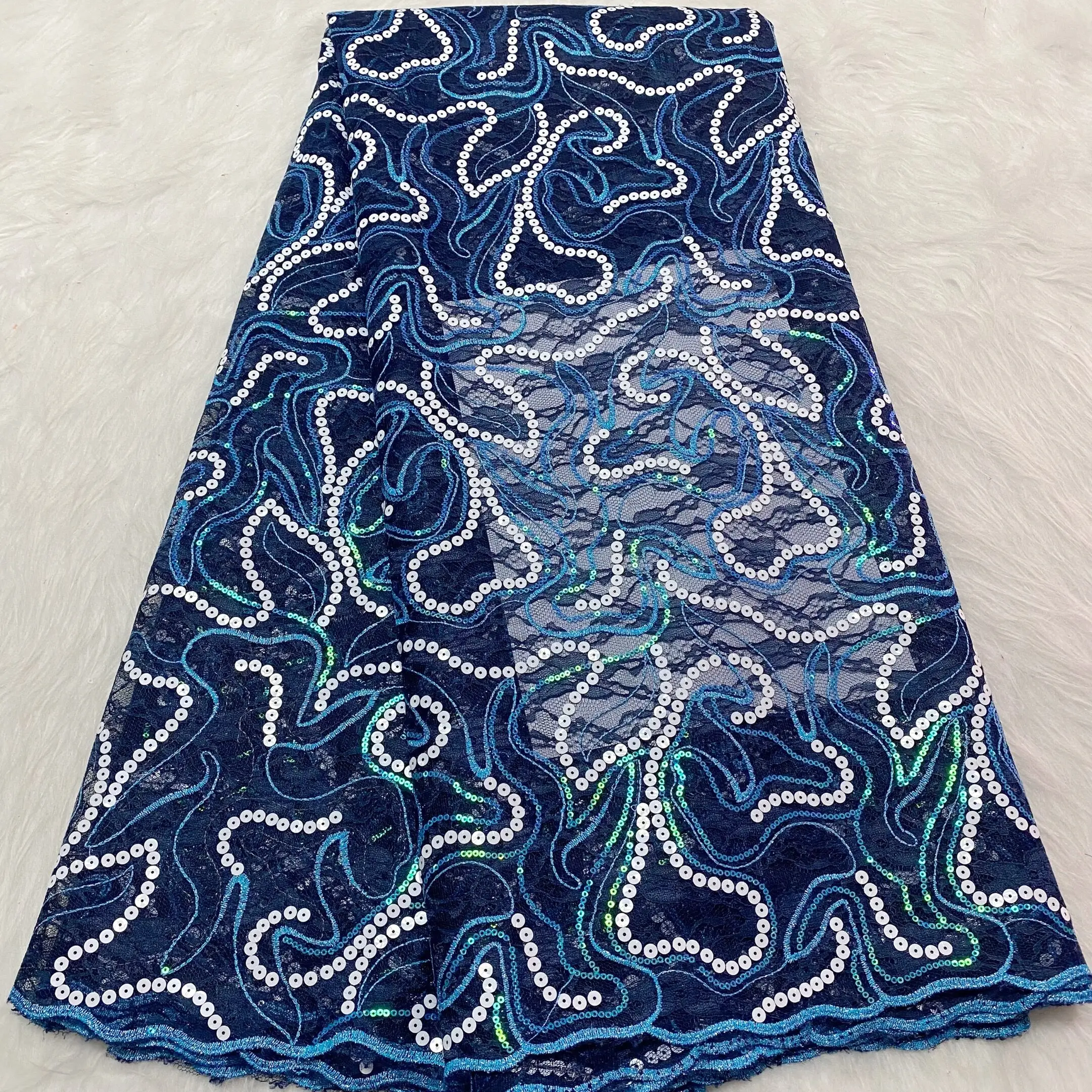 NFYN10 New arrival African net lace fabric with sequins,good looking embroidered French tulle lace for party/wedding dress
NFYN10 New arrival African net lace fabric with sequins,good looking embroidered French tulle lace for party/wedding dress
